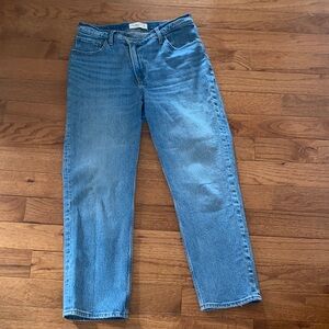Abercrombie & Fitch 90’s Straight Ultra High Rise Cross Over Waistband Jeans